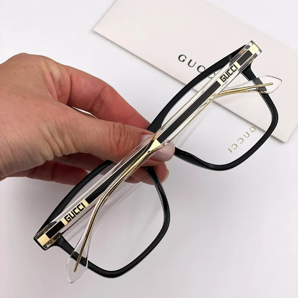 Gucci GG0561ON 001 BRAND NEW Eyeglasses Black Crystal Square Unisex